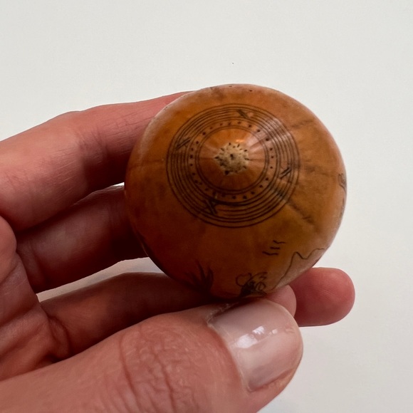 Antique lanzou carved etched gourd Chinese Zodiac year of rooster folk art - Picture 11 of 13